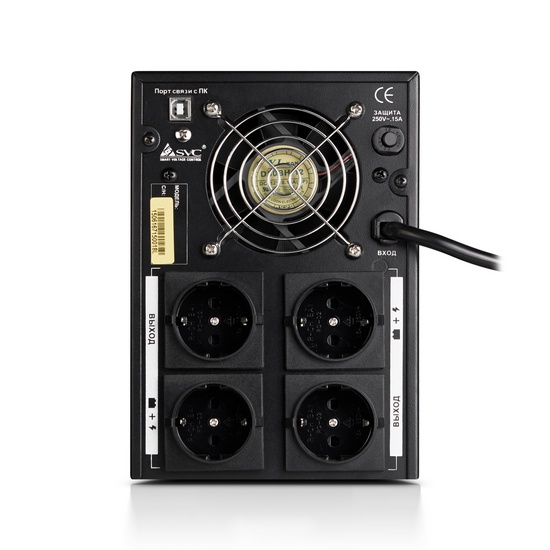 ИБП (UPS) SVC V-3000-F-LCD, 3000ВА / 1800Вт, 220В, 3 мс, 12В/7,5 Ач x 4 шт.,