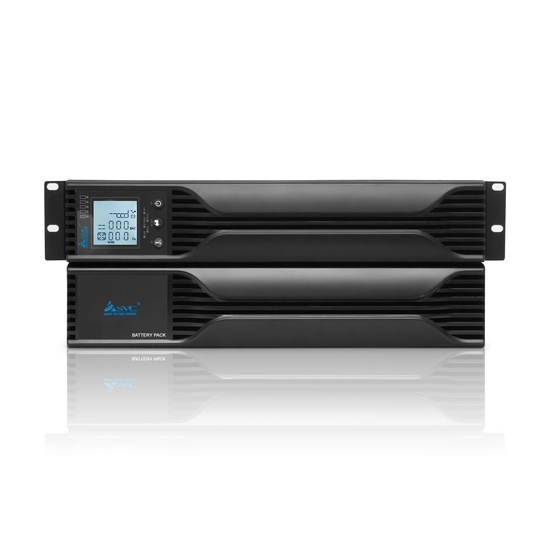 ИБП (UPS) SVC RT-3KL-LCD, 3000ВА / 2700Вт, 220В, 12В/7.5 Ач х 8 шт., 440*480*173 мм