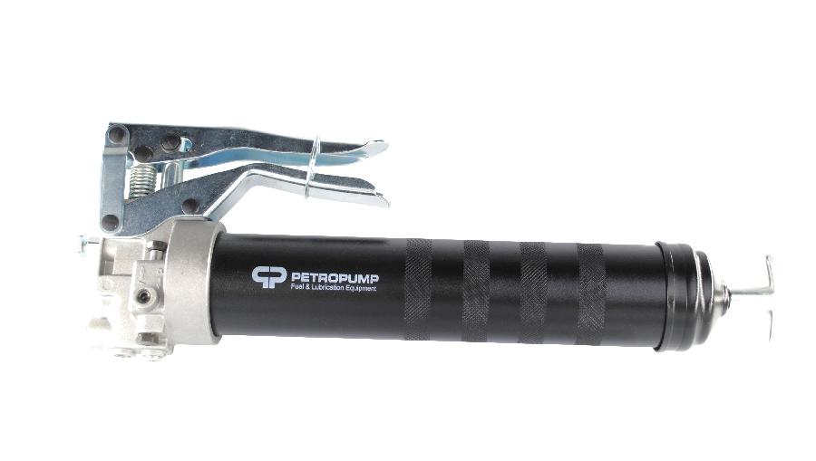 Шприц пистолетного типа для смазки 500см3, 1/8" BSPT, 130 бар, стальная трубка с насадкой, 1,3 г/ход