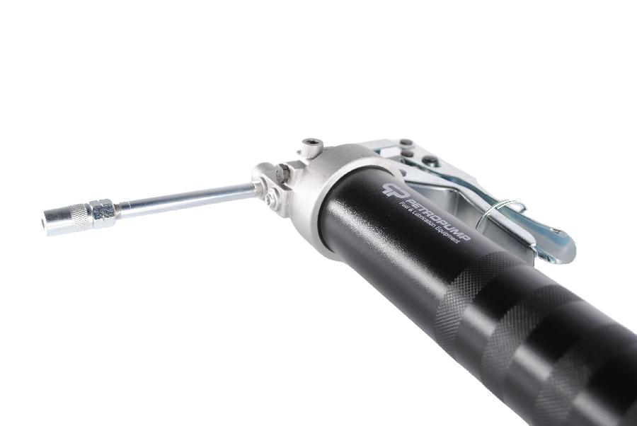 Шприц пистолетного типа для смазки 500см3, 1/8" BSPT, 130 бар, стальная трубка с насадкой, 1,3 г/ход