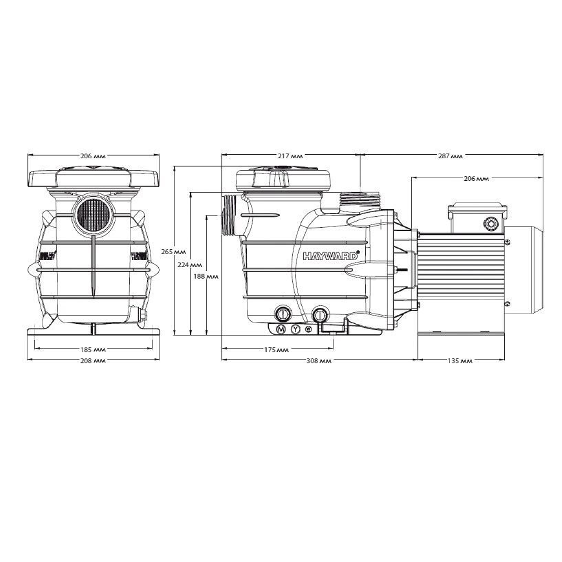 Насос Hayward PL 81006 (220В, 15 м3/ч, 1HP)