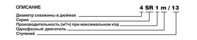 Скважинный насос Pedrollo 4SR 10/15-PD