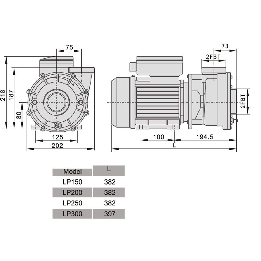 Насос Aquaviva LX LP300M (220В, 35 м3/ч, 3HP)