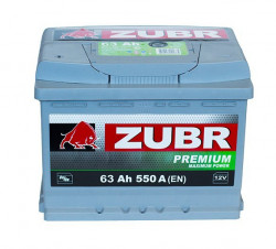 Аккумуляторная батарея ZUBR Premium 63 R+