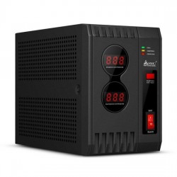 Стабилизатор SVC AVR-1000, 1000ВА / 1000Вт, 220В, 50 Гц, чёрный, 260*85*140 мм